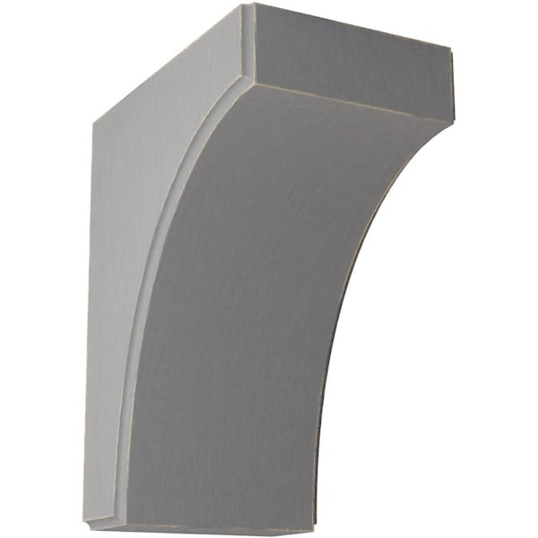 Ekena Millwork 5 1/4"W x 8"D x 10"H Clarksville Wood Vintage Decor Bracket, Pebble Grey BKTWD05X08X10CVPG - main